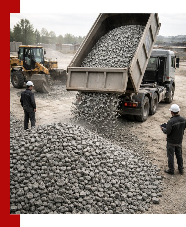 Доставка гранитного щебня фракции 20-40 в Ломоносове