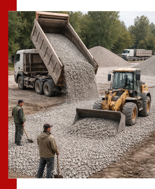 Купить гравийный щебень фракция 20-40 в Ломоносове с доставкой