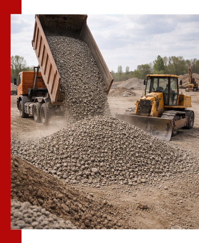 Доставка гравийного щебня фракции 40-70 в Ломоносове