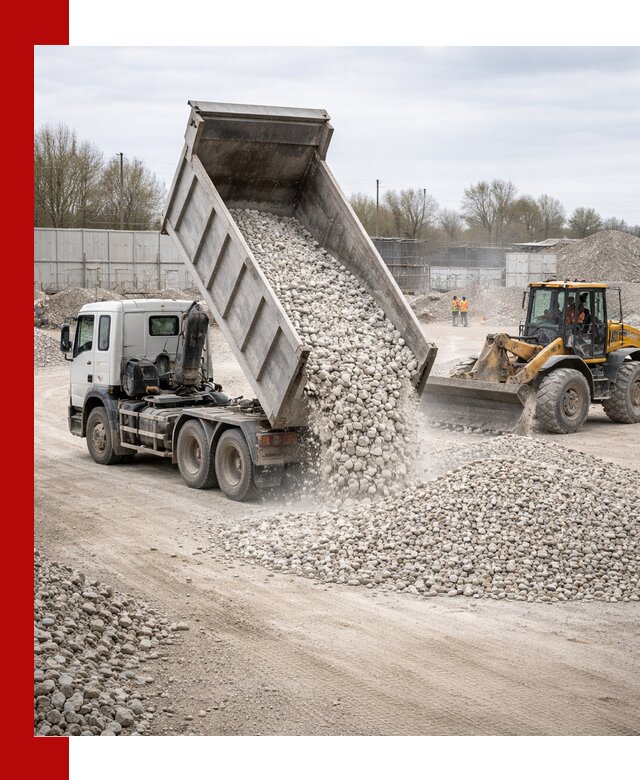 Доставка и продажа известнякового щебня в Ломоносове