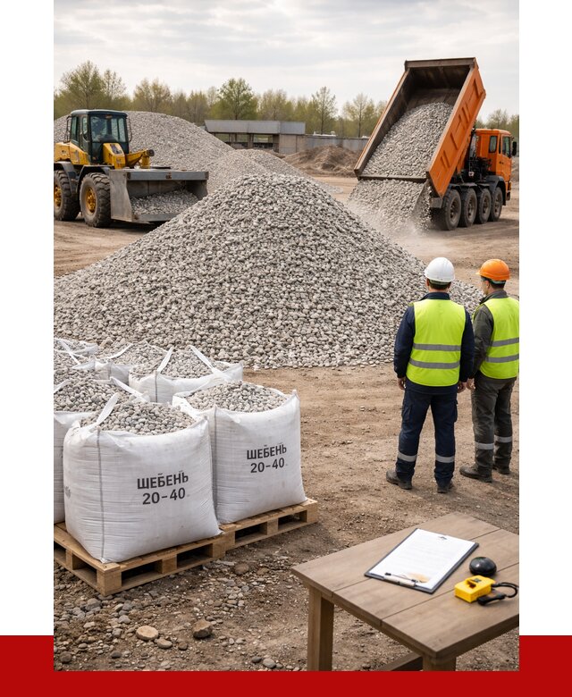 Известняковый щебень 20-40 в Ломоносове от 2151 р. ПРОНЕРУДЛмн