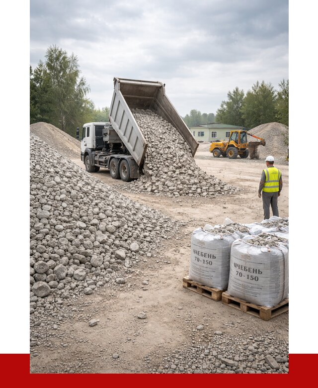 Известняковый щебень фракция 70-150 в Ломоносове от 1281 р. | ПРОНЕРУДЛмн