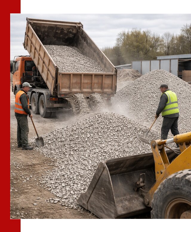 Доломитовый щебень фракции 5-20 с доставкой в Ломоносове