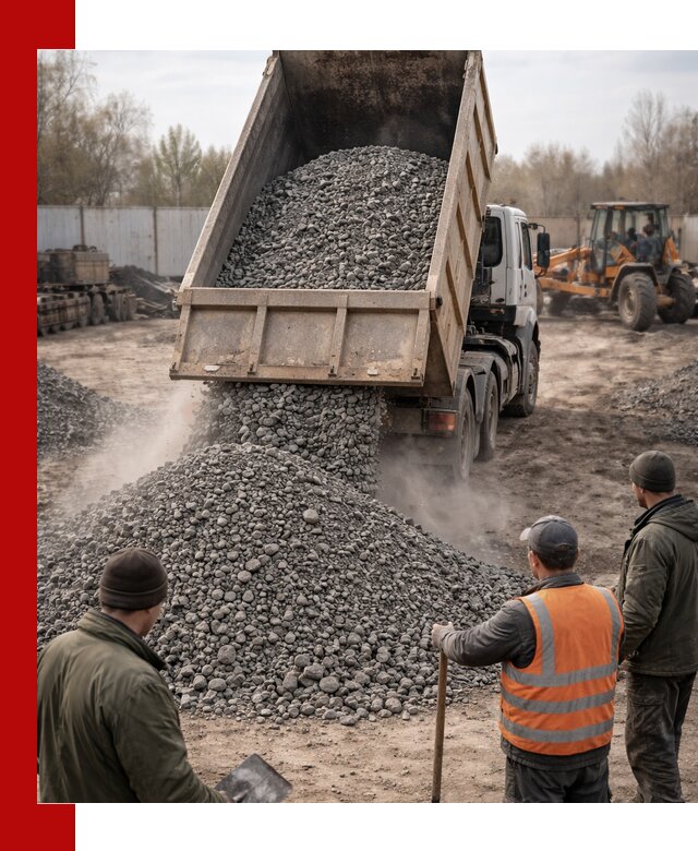 Доставка шлакового щебня в удобные сроки по выгодной цене в Ломоносове