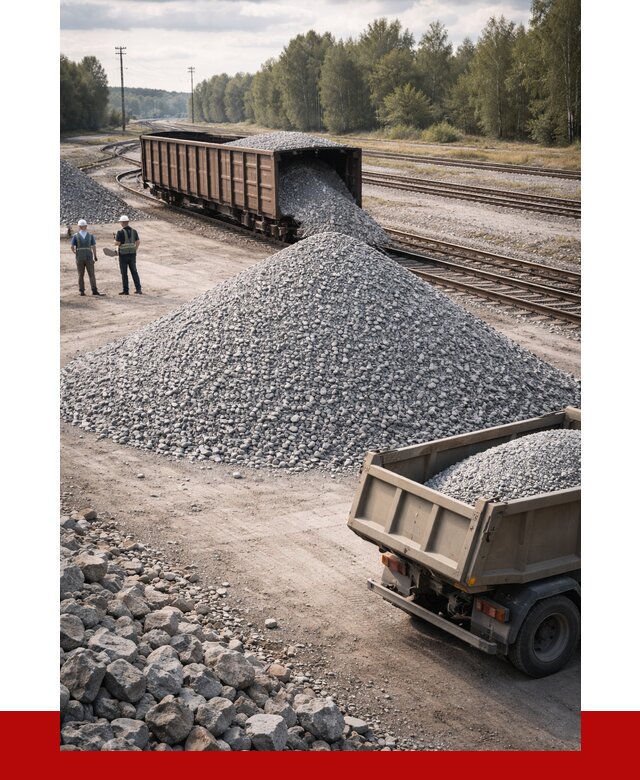 Железнодорожный щебень 20-60 в Ломоносове от 1742 р. | ПРОНЕРУДЛмн