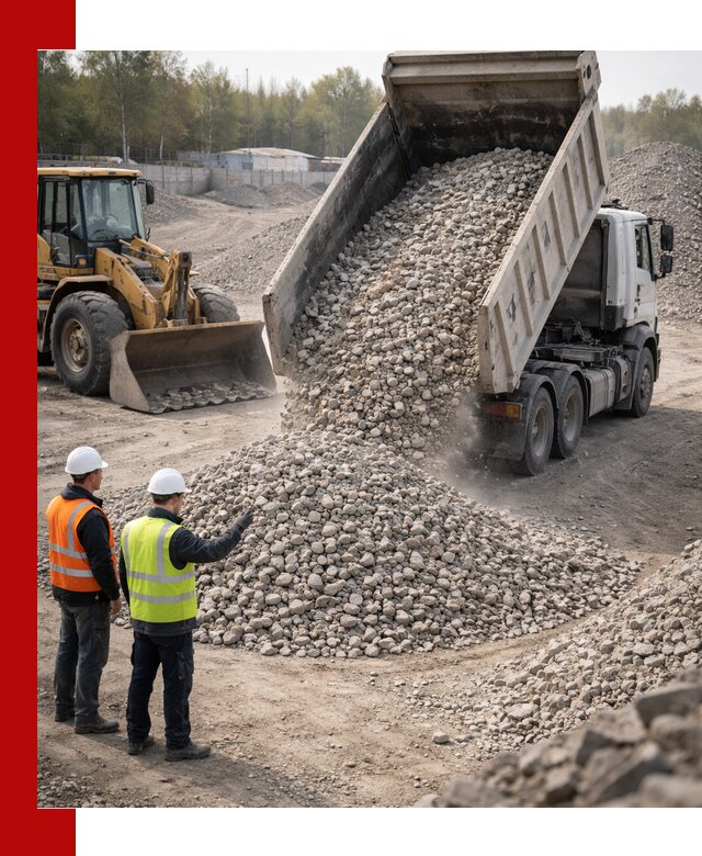 Вторичный щебень фракция 40–70 доставка в Ломоносове