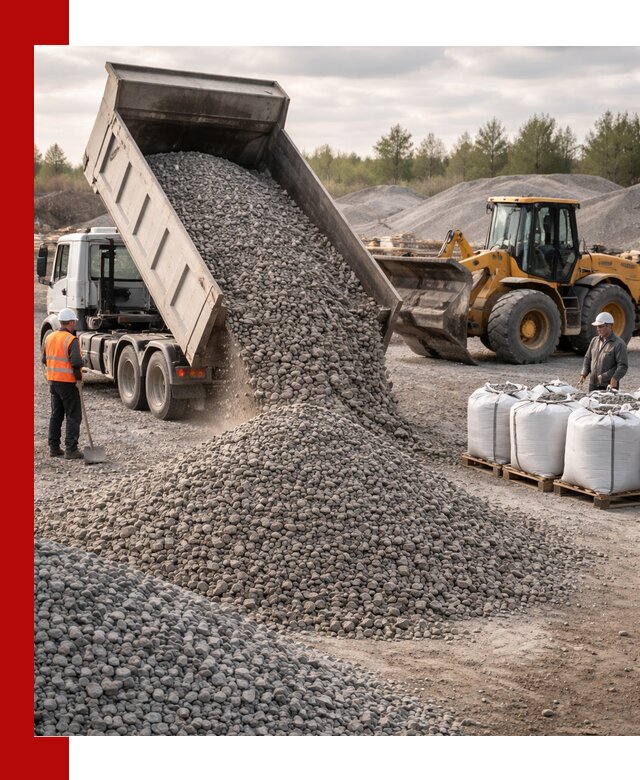 Бетонный щебень фракция 5–20 с доставкой в Ломоносове