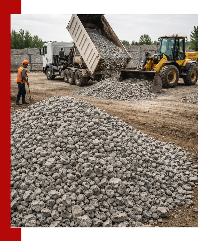 Доставка бетонного щебня фракции 40-70 в Ломоносове