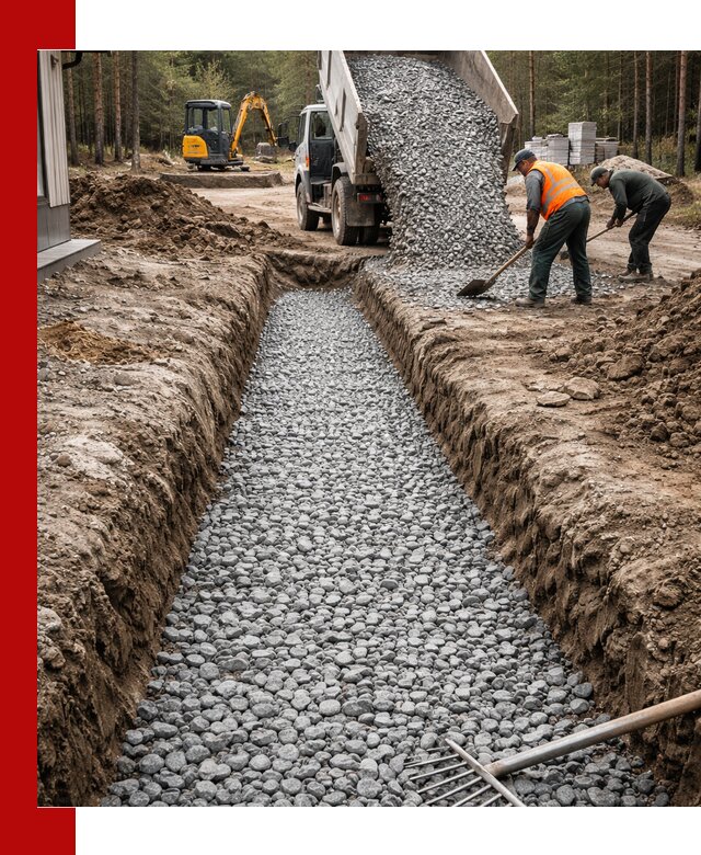 Щебень для дренажа с доставкой в Ломоносове высокого качества