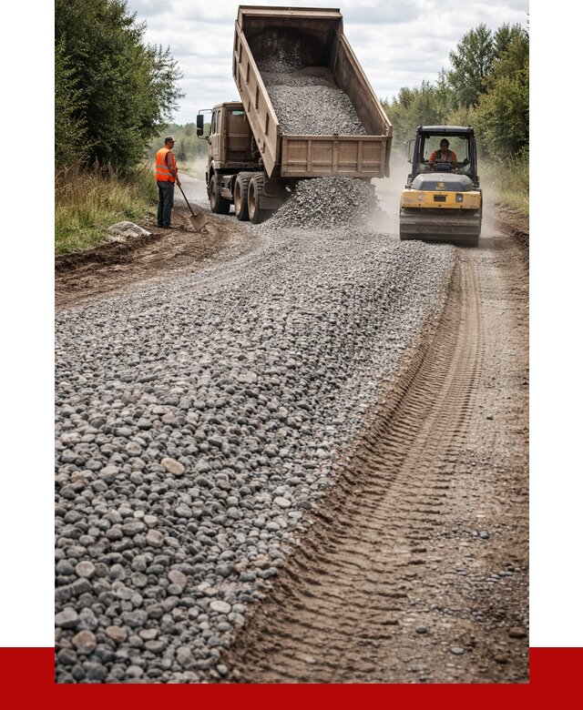 Щебень для отсыпки дороги в Ломоносове от 2766 р. ПРОНЕРУДЛмн