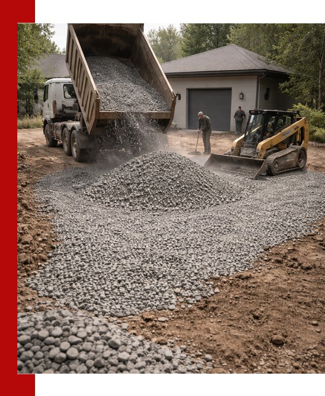 Щебень для парковки в Ломоносове: доставка и укладка качественного материала