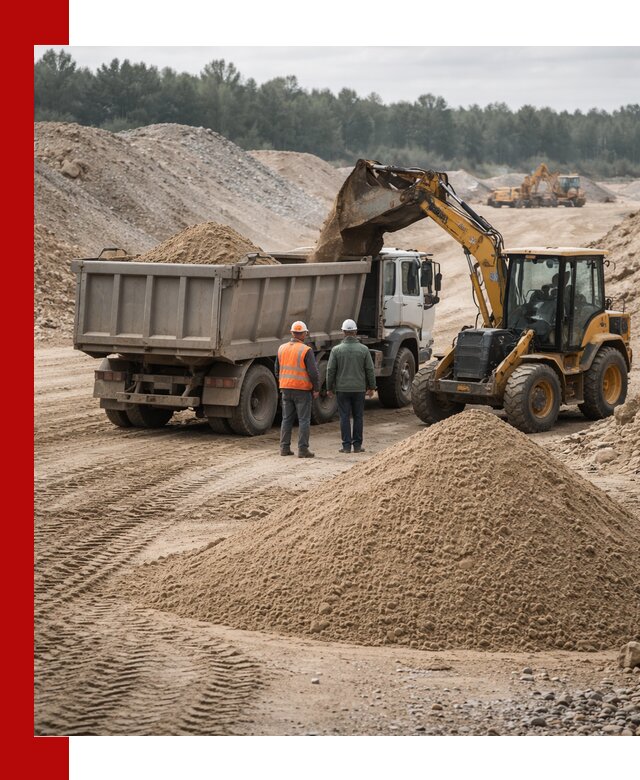 Карьерный среднезернистый песок с доставкой в Ломоносове