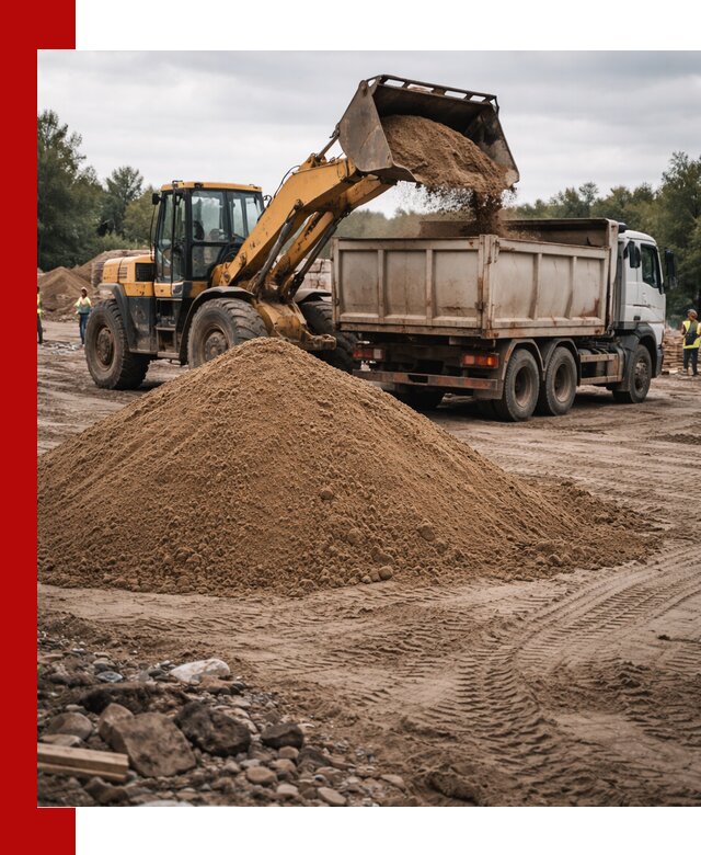 Доставка речного песка навалом в Ломоносове быстро и выгодно