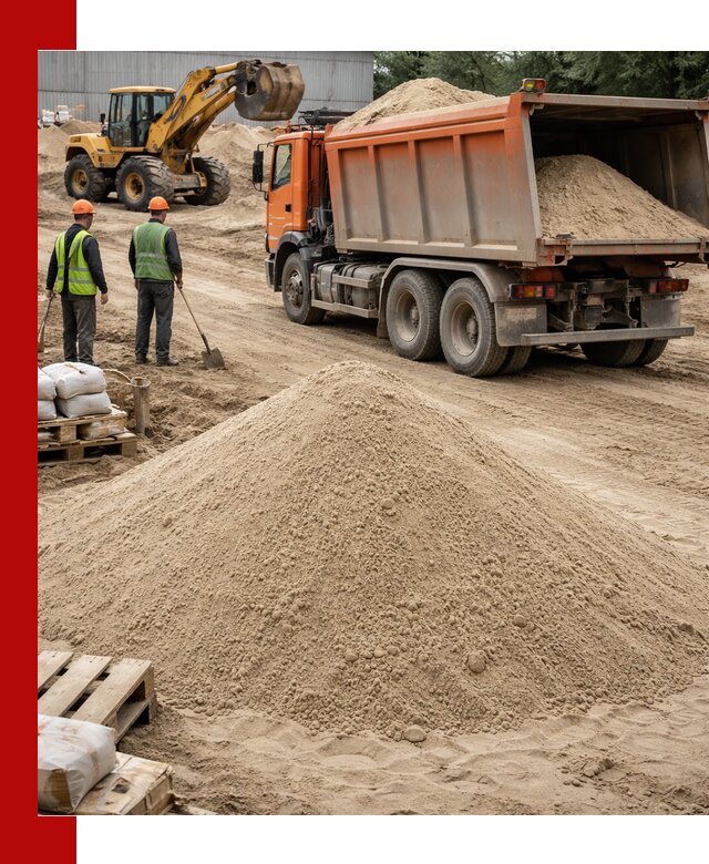 Доставка и продажа мытого речного песка в Ломоносове