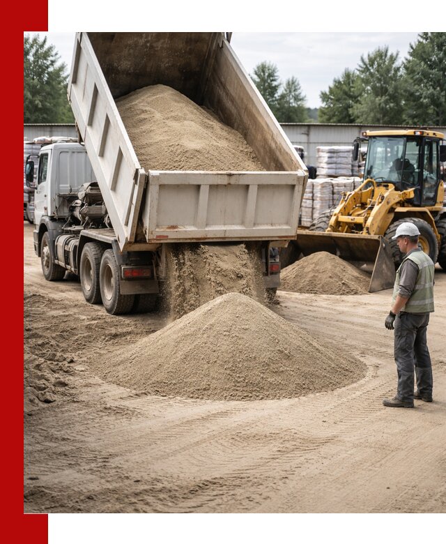 Поставка и доставка песка для бетона в Ломоносове