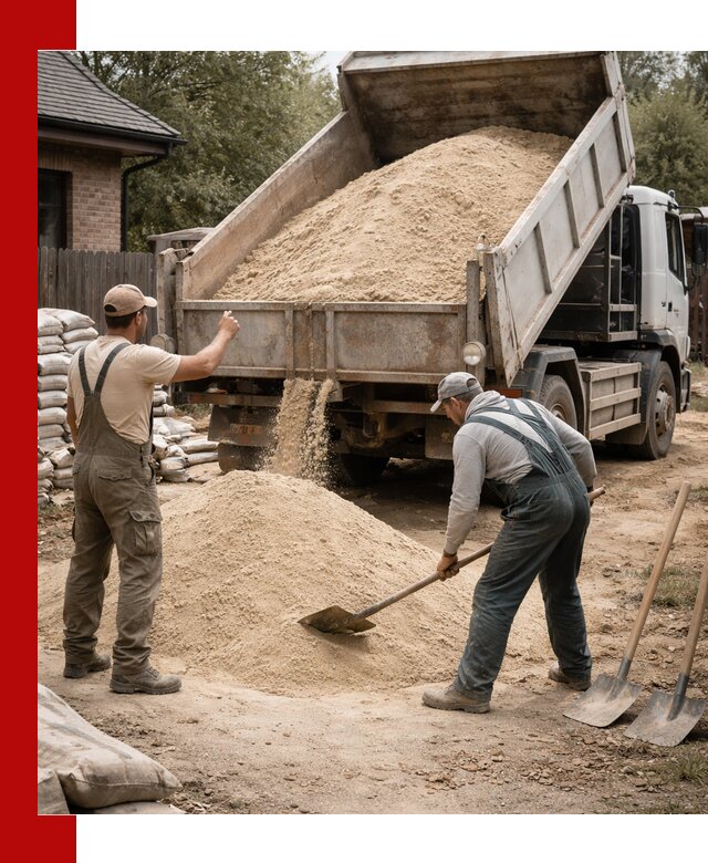 Песок для штукатурки с доставкой в Ломоносове качественный и чистый
