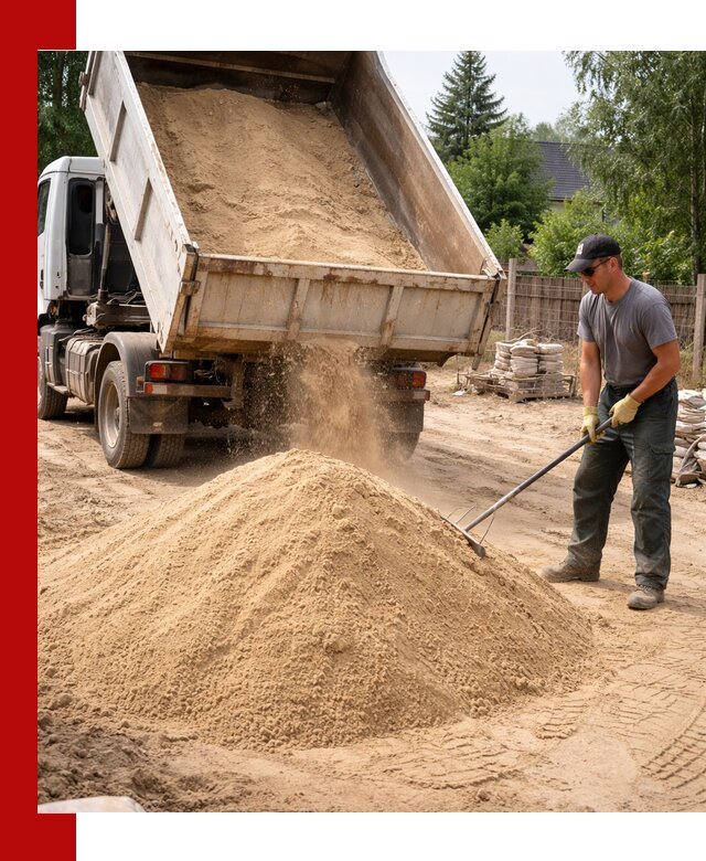 Доставка сухого песка самосвалами в Ломоносове