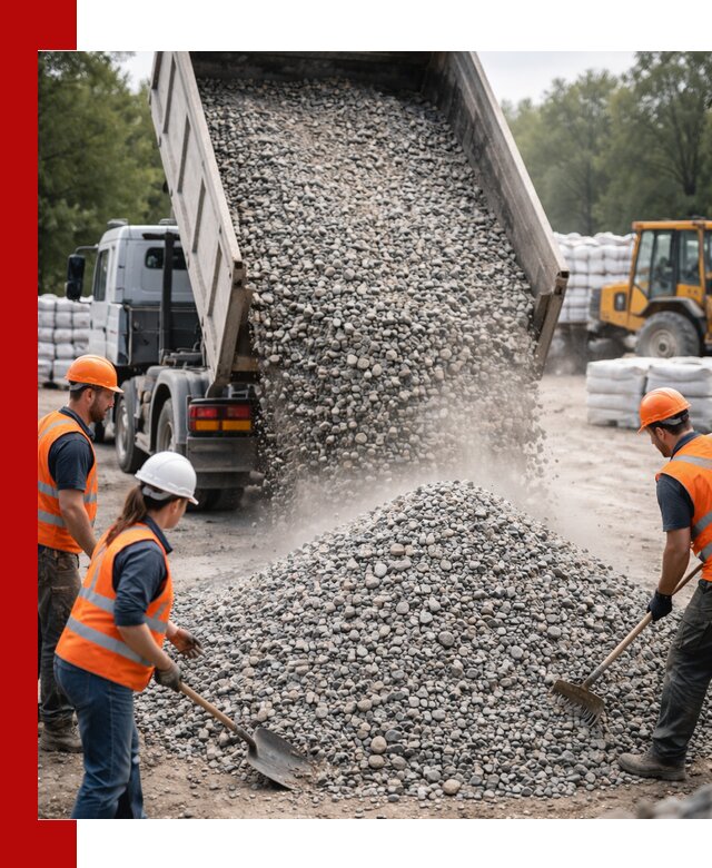 Доставка гравия и камня в Ломоносове оптом и в розницу