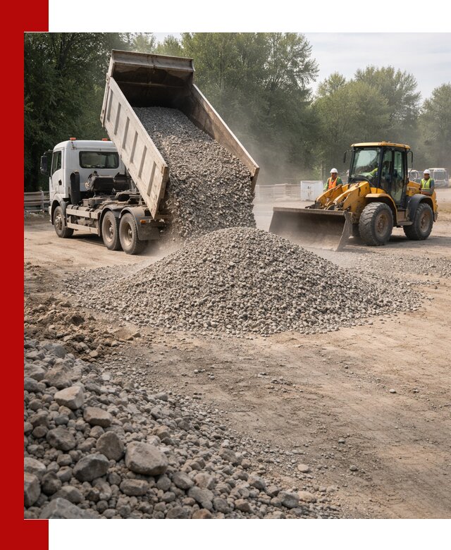 Гравий фракция 5–20 доставка в Ломоносове оптом и в розницу