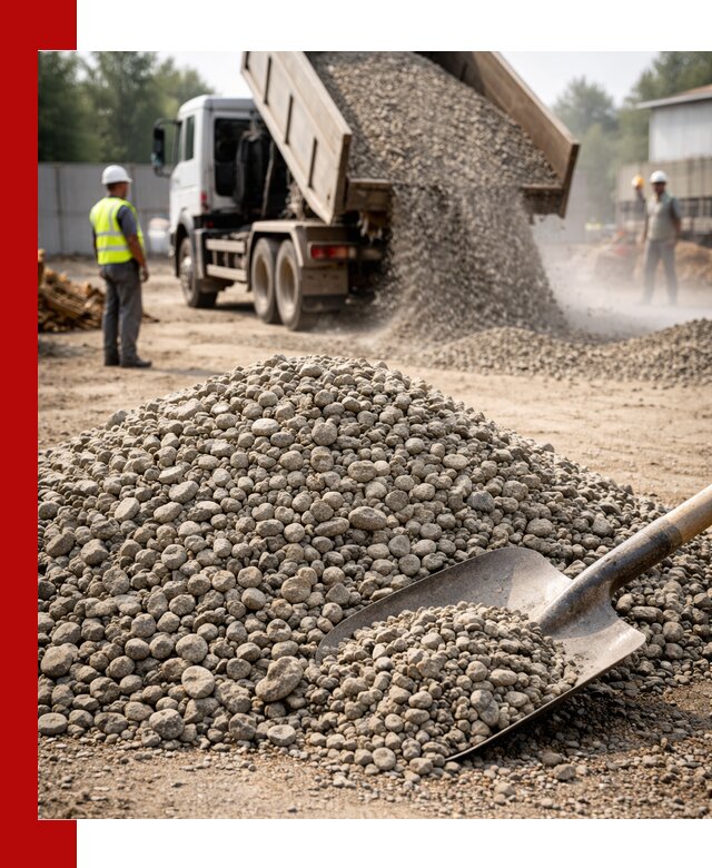 Доставка гравия фракции 20-40 в Ломоносове с самосвалами