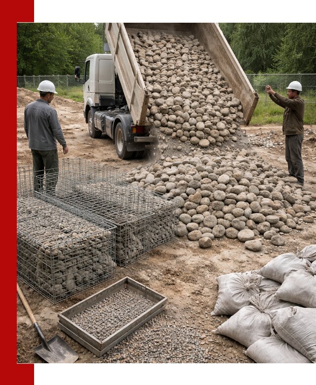 Камень для габионов фракция 70–151 в Ломоносове