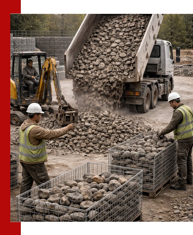 Камень для габионов фракция 100–201 в Ломоносове