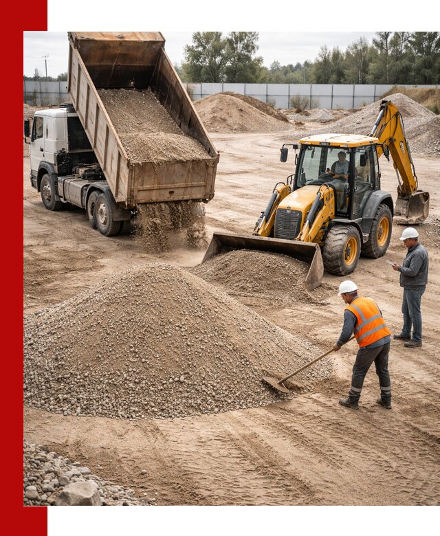 Поставка и доставка ПГС С4 в мешках и самосвалах в Ломоносове