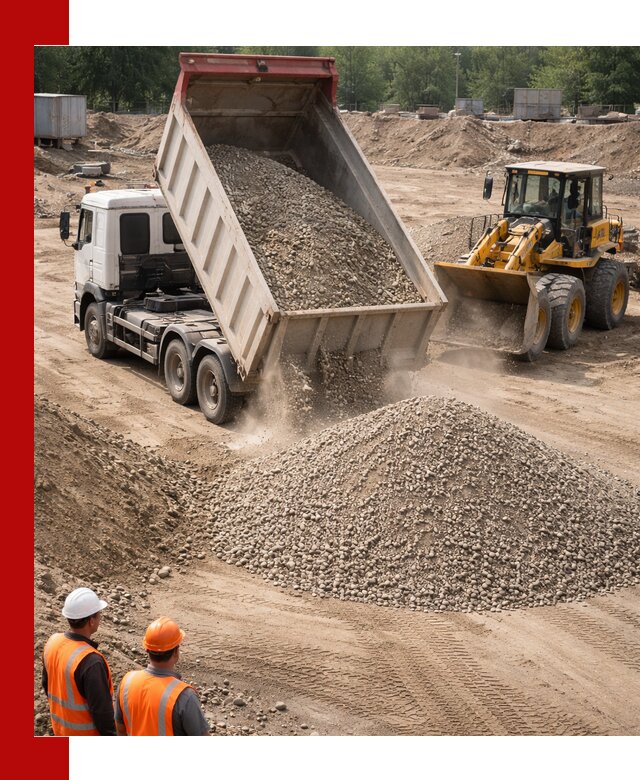 Щебень с песком (ЩГПС С2) с доставкой в Ломоносове