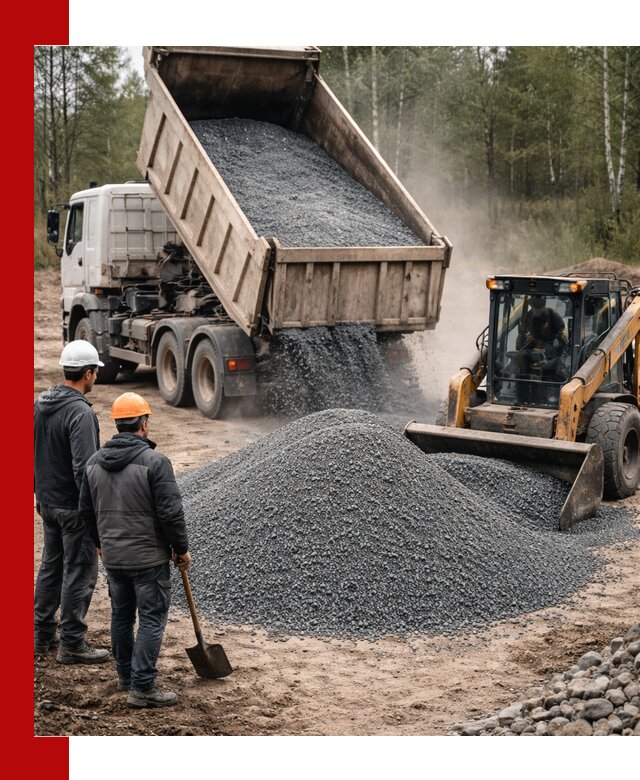 Гранитный отсев 0-5 с доставкой и разгрузкой в Ломоносове