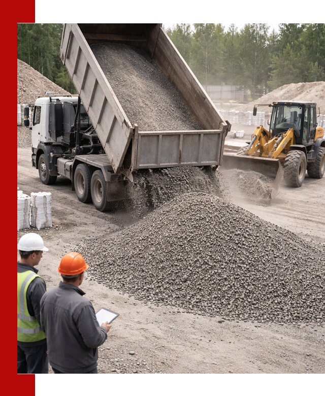 Доставка и продажа гранитного отсева 0-10 в Ломоносове