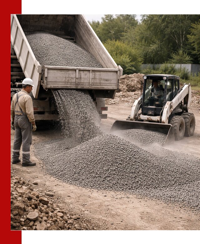 Доставка гравийного отсева 0-5 в Ломоносове оптом и в розницу