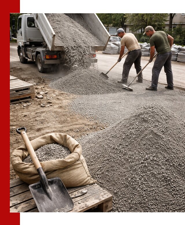 Отсев для тротуарной плитки в Ломоносове — доставка и укладка