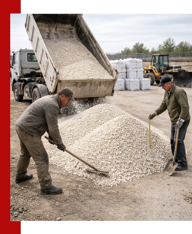 Мраморная крошка с доставкой и разгрузкой в Ломоносове