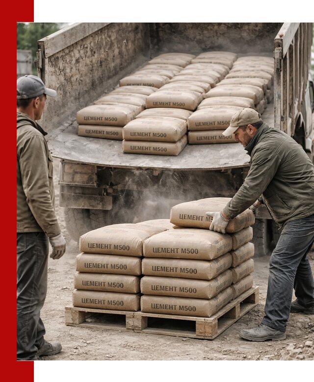 Цемент М500 с доставкой самосвалом в Ломоносове
