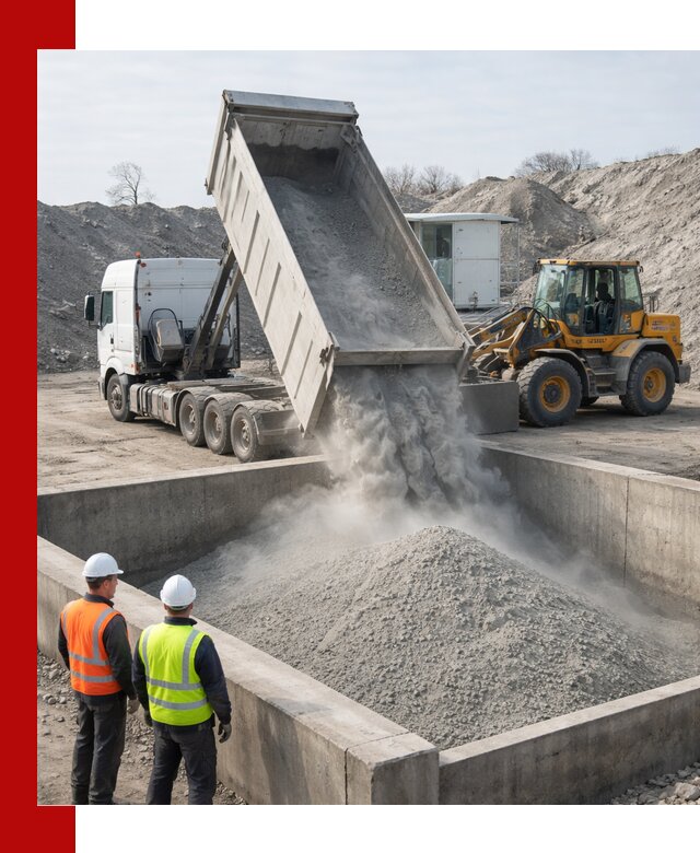 Доставка цемента навалом в Ломоносове крупными партиями