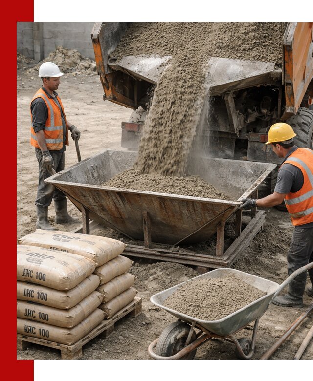 Доставка цементно-песчаной смеси М100 в Ломоносове