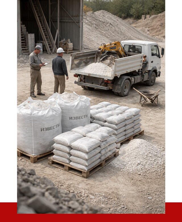 Известь строительная в Ломоносове с доставкой от 4303 р. | ПРОНЕРУДЛмн