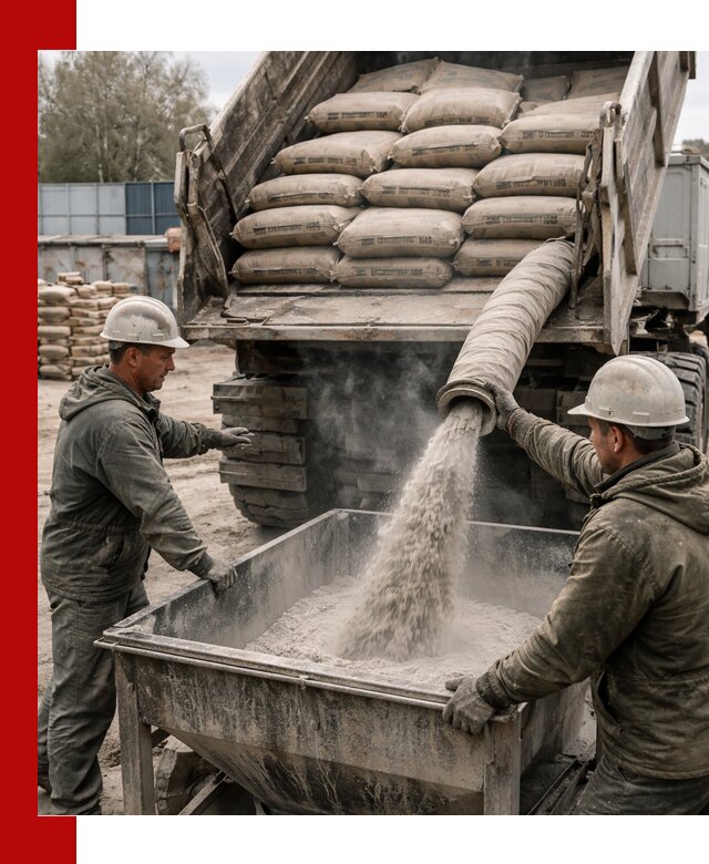 Доставка цемента М400 в Ломоносове оптом и в розницу