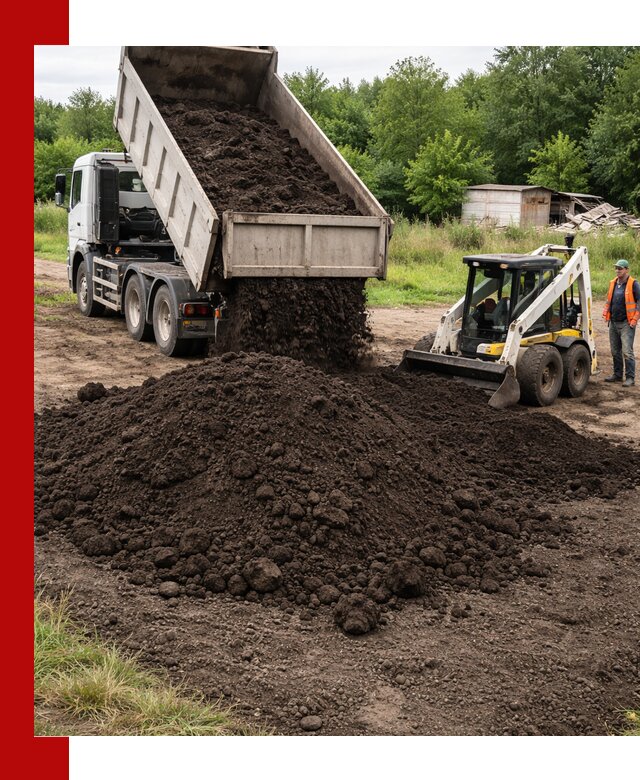 Поставка плодородной земли с доставкой самосвалом в Ломоносове