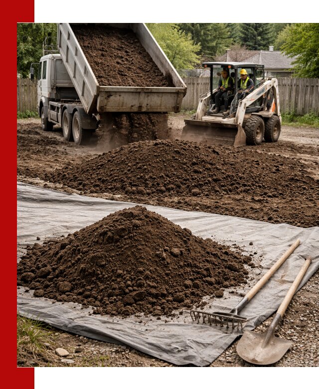 Грунт для отсыпки участка с доставкой в Ломоносове