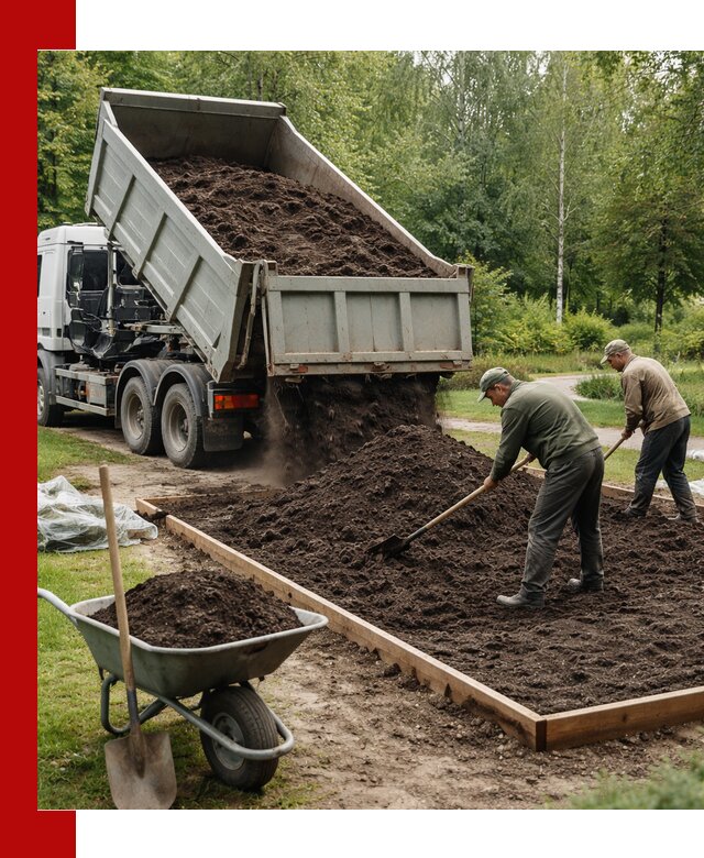 Доставка грунта для озеленения и благоустройства в Ломоносове