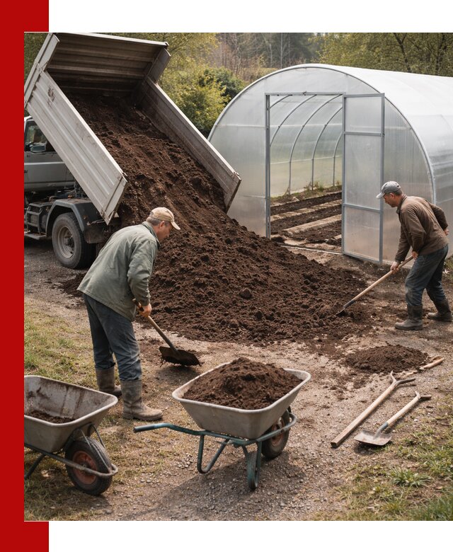 Грунт для теплицы с доставкой в Ломоносове — плодородный субстрат под растения
