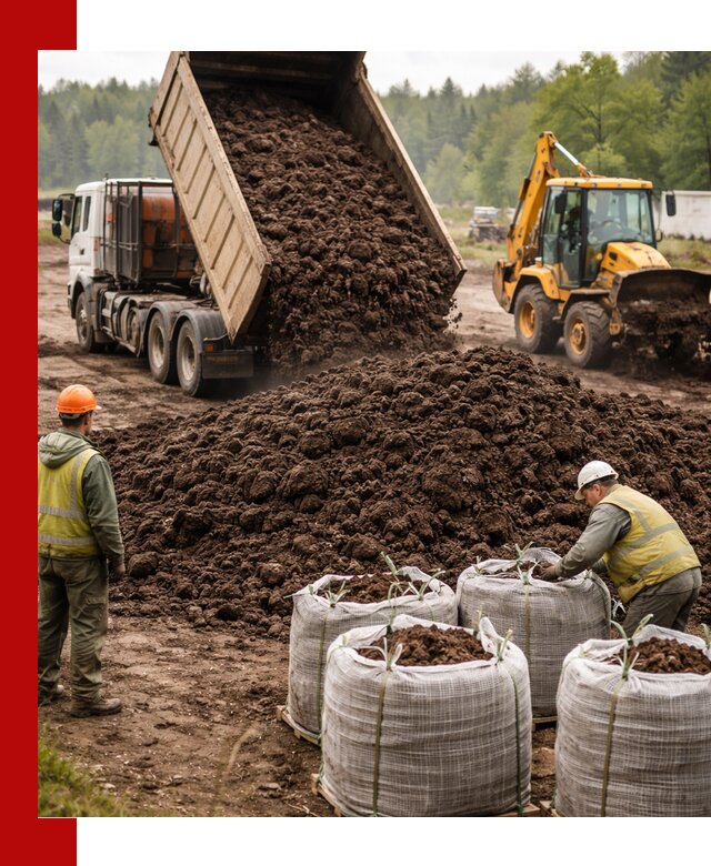 Доставка нейтрального торфа в Ломоносове оптом и в розницу