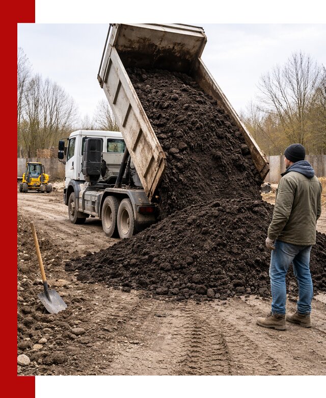Доставка чернозема навалом в Ломоносове быстро и выгодно