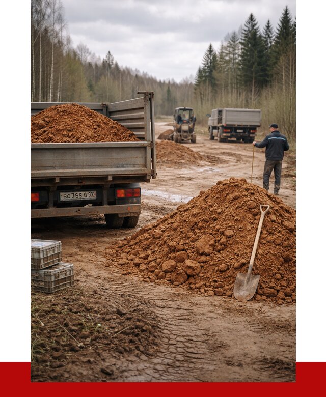 Глина и суглинки в Ломоносове от 4610 р. за куб | ПРОНЕРУДЛмн