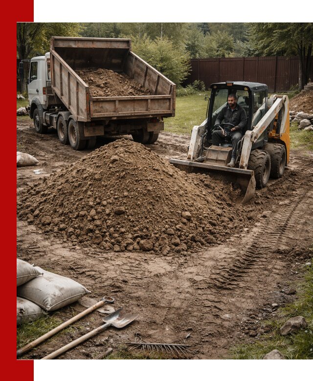 Суглинок для планировки участков в Ломоносове с доставкой и выгрузкой