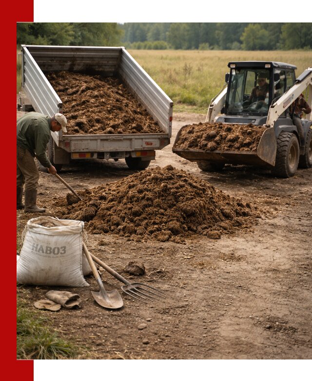 Доставка конского навоза в Ломоносове с разгрузкой и доставкой на объект