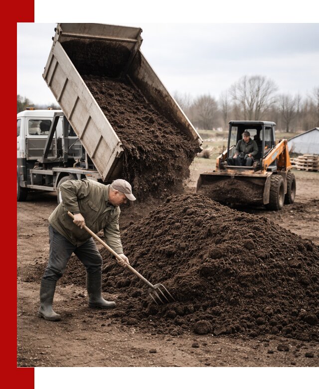 Доставка и продажа перегноя в Ломоносове быстро и дешево