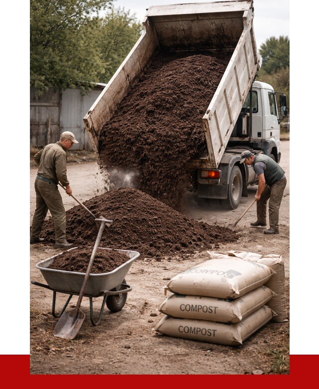 Купить компост в Ломоносове от 4303 р. за куб с доставкой | ПРОНЕРУДЛмн