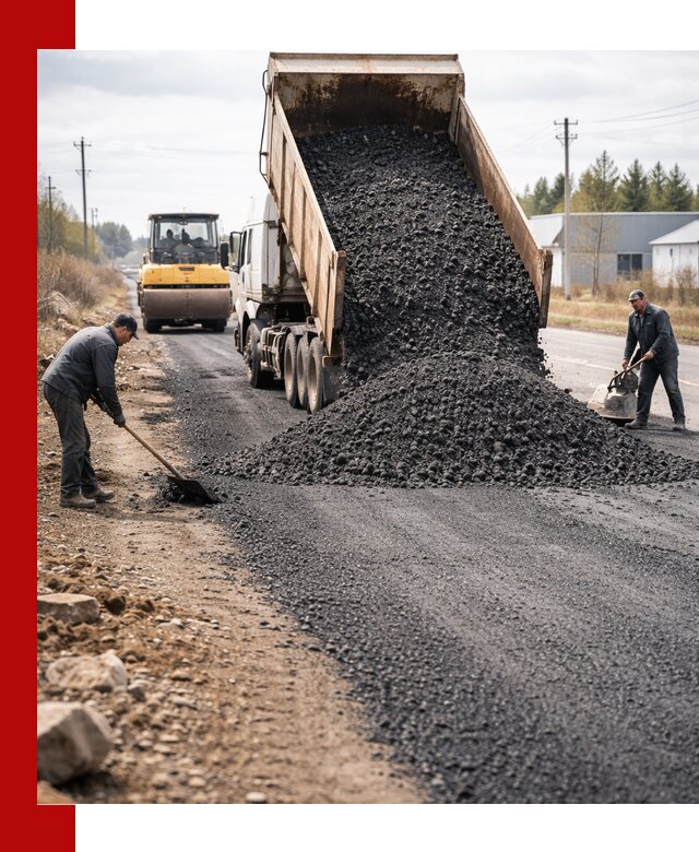 Асфальтовая крошка для дорог в Ломоносове — поставка и доставка